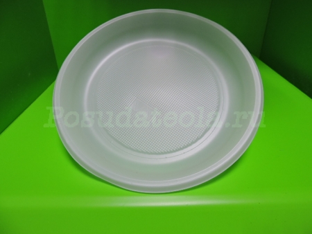 Тарелка пластиковая одноразовая ПС Д=205 мм  Диапазон 100 шт/уп, 1200 шт/кор.