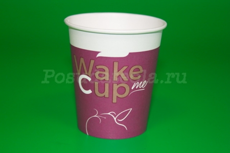 Стакан бумажный 250 мл  "Wake Me Cup Формация" д=80мм 75 шт/уп, 1500 шт/кор