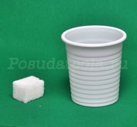 Стакан пластиковый одноразовый ПП  80мл белый СОЦ 200 шт/уп, 4000 шт/кор.